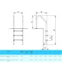 Zwembadtrap standaard RVS-316 - 4 treden ladder