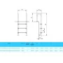 Zwembadtrap Smal RVS-316 - 3 treden ladder