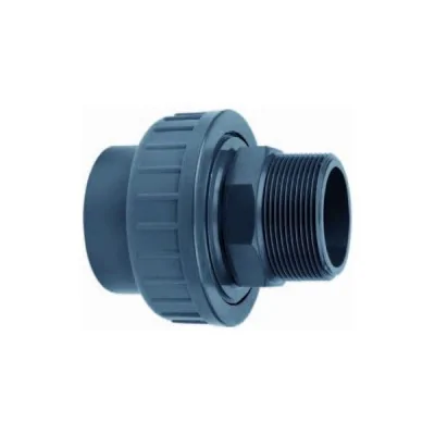 PVC koppeling 3/3 met buitendraad