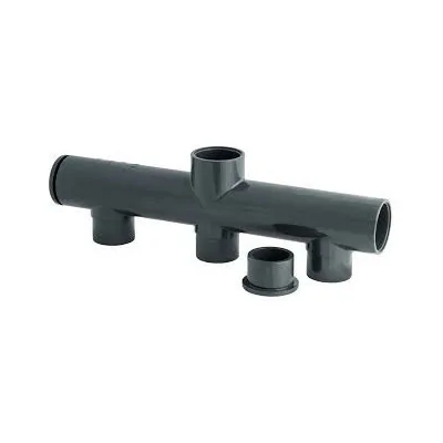PVC manifold/verdeelstuk 50/40 mm middeninlaat 63 mm