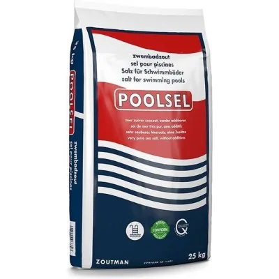 Zwembadzout Poolsel 25 kg.