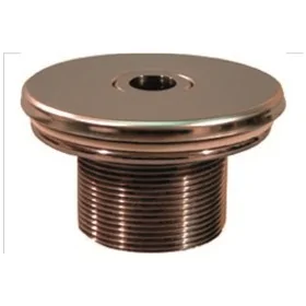 Hugo Lahme Allfit Inlaat brons met RVS sierplaat voor betonbaden (1 1/2" buitendraad x lengte 40mm)